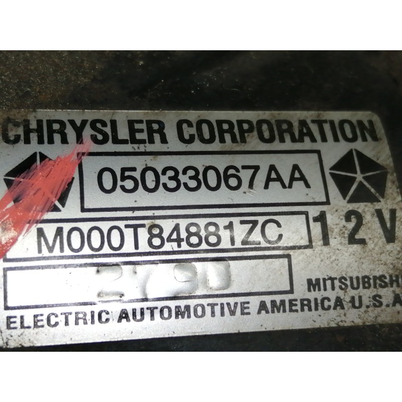 Recambio de motor arranque para chrysler pt cruiser (pt) 2.0 classic referencia OEM IAM 05033067AA  