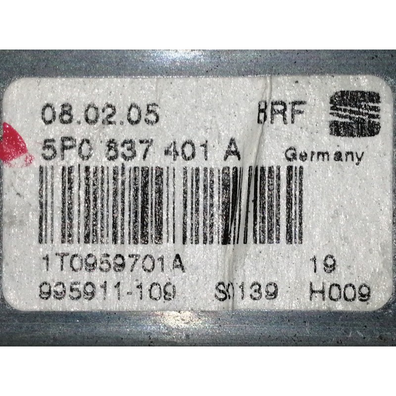 Recambio de elevalunas delantero izquierdo para seat altea (5p1) sport-up referencia OEM IAM 5P0837401A 1T0959701A 995911109 1K0