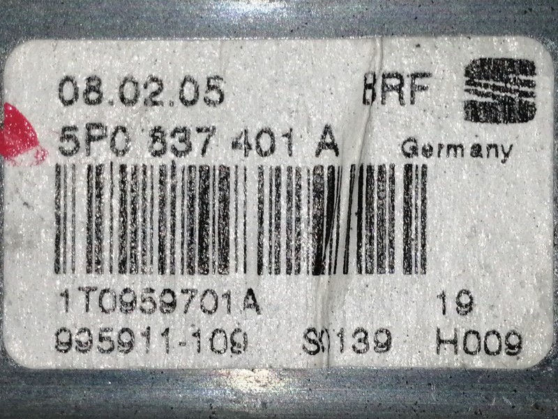 Recambio de elevalunas delantero izquierdo para seat altea (5p1) sport-up referencia OEM IAM 5P0837401A 1T0959701A 995911109 1K0