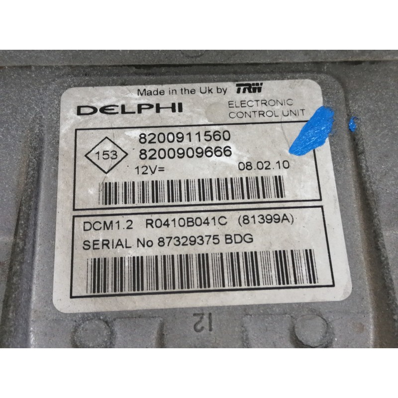 Recambio de centralita motor uce para renault clio iii exception 2 referencia OEM IAM 8200911560 8200909666 