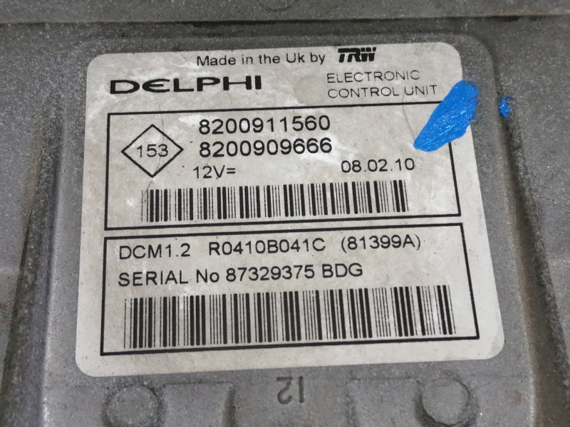 Recambio de centralita motor uce para renault clio iii exception 2 referencia OEM IAM 8200911560 8200909666 