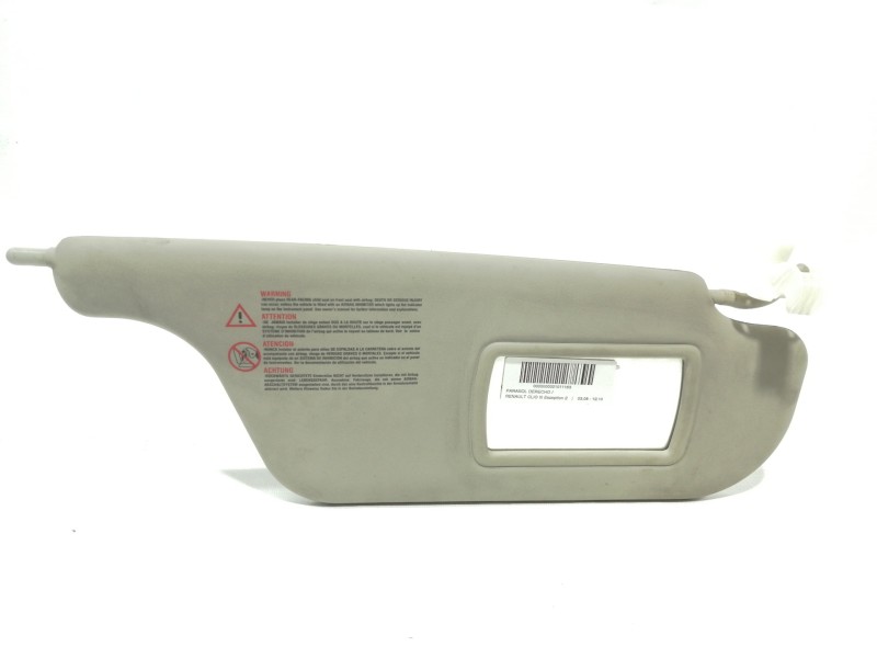 Recambio de parasol derecho para renault clio iii exception 2 referencia OEM IAM 8200294234  