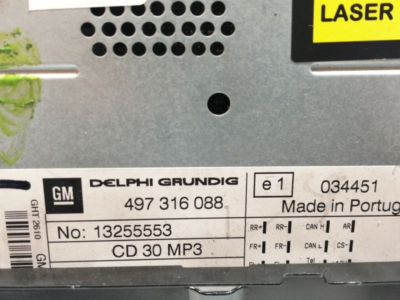 Recambio de sistema audio / radio cd para opel astra h berlina cosmo referencia OEM IAM 497316088  