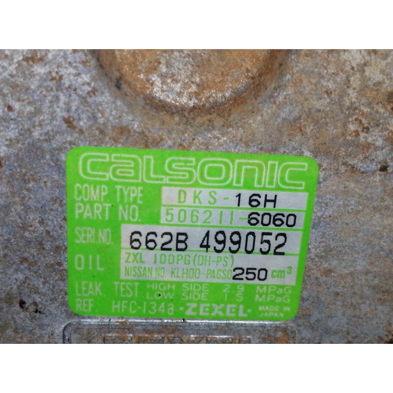 Recambio de compresor aire acondicionado para nissan serena (c23m) 2.3 lx diesel referencia OEM IAM 5062116060  