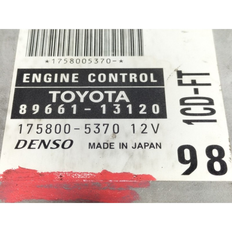 Recambio de centralita motor uce para toyota corolla verso (e12) 2.0 d-4d linea terra referencia OEM IAM 8966113120 1758005370 