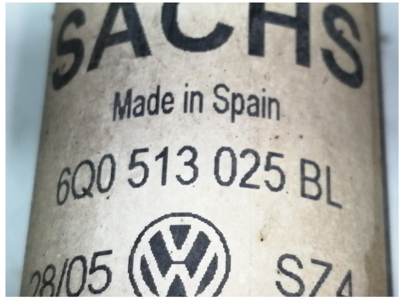 Recambio de amortiguador trasero derecho para volkswagen polo (9n3) advance referencia OEM IAM 6Q0513025BL  
