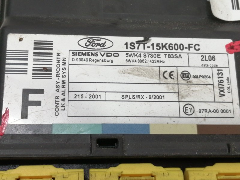 Recambio de centralita check control para ford focus berlina (cak) ghia referencia OEM IAM 1S7T15K600FC  
