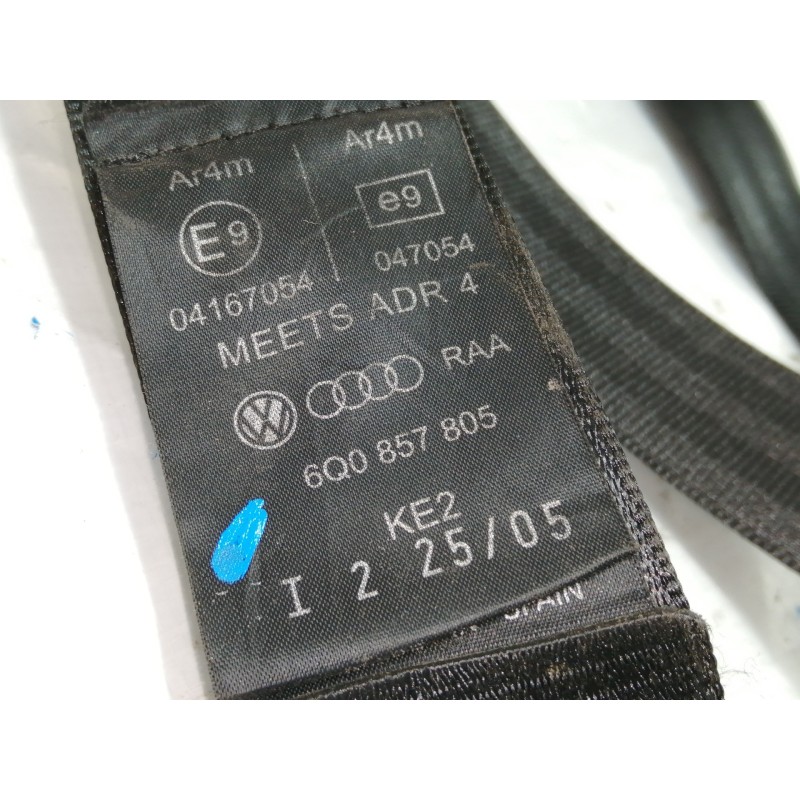 Recambio de cinturon seguridad trasero izquierdo para volkswagen polo (9n3) advance referencia OEM IAM 6Q0857805  