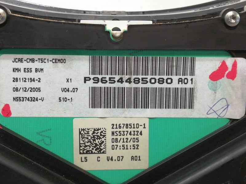 Recambio de cuadro instrumentos para peugeot 307 berlina (s2) xs referencia OEM IAM 216518703  