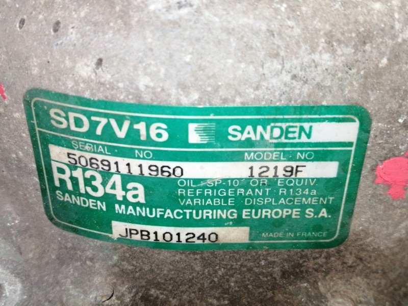 Recambio de compresor aire acondicionado para mg serie 25 (rf) classic (5-ptas.) referencia OEM IAM JPB101240  