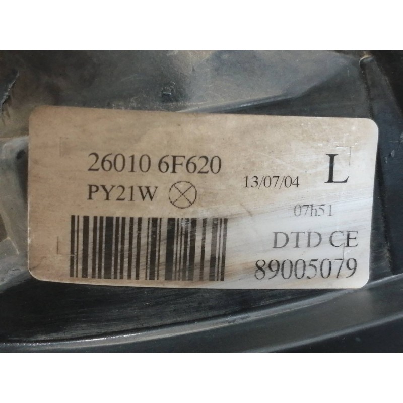 Recambio de faro derecho para nissan micra (k11) básico referencia OEM IAM 260106F620  