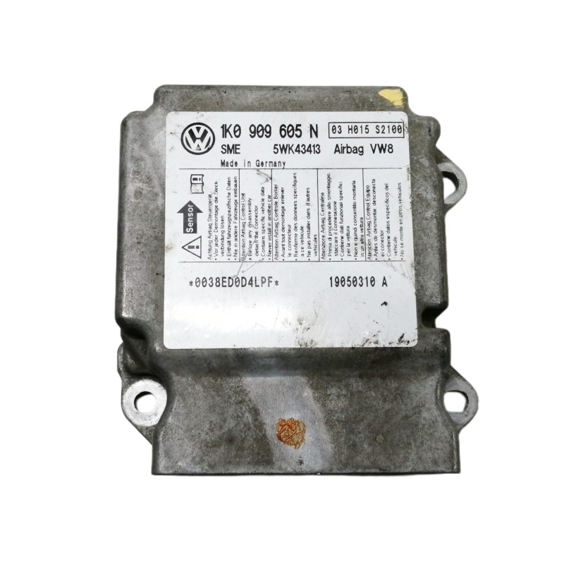 Recambio de centralita airbag para seat toledo (5p2) exclusive referencia OEM IAM 1K0909605N 5WK43413 03H015S2100 