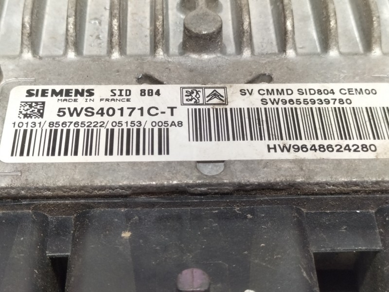 Recambio de centralita motor uce para peugeot 1007 dolce referencia OEM IAM 9655939780  