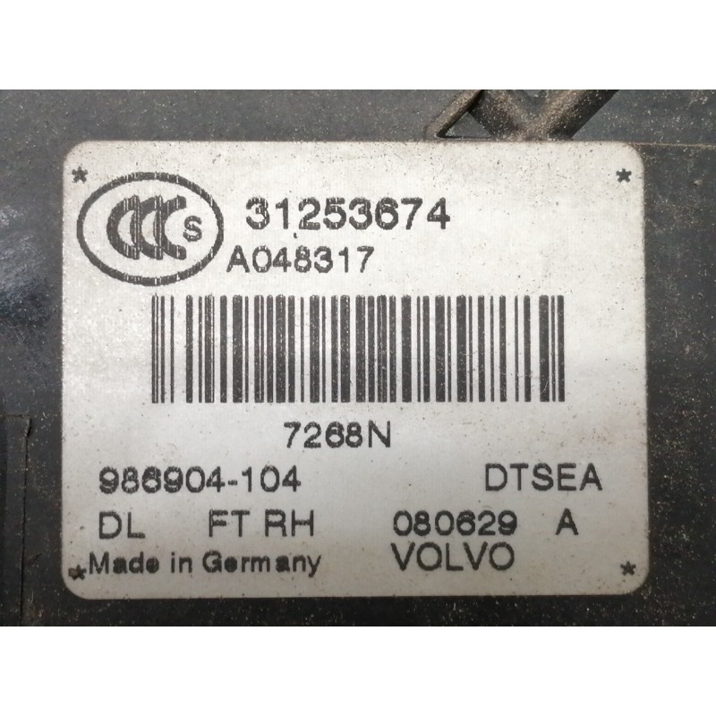 Recambio de cerradura puerta delantera derecha para volvo xc70 kinetic awd referencia OEM IAM A048317 986904104 