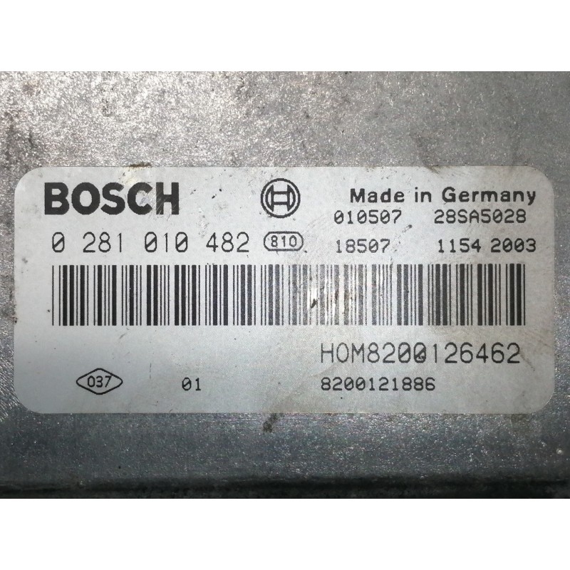 Recambio de centralita motor uce para renault laguna ii (bg0) authentique referencia OEM IAM 0281010482 8200121886 HOM8200126462