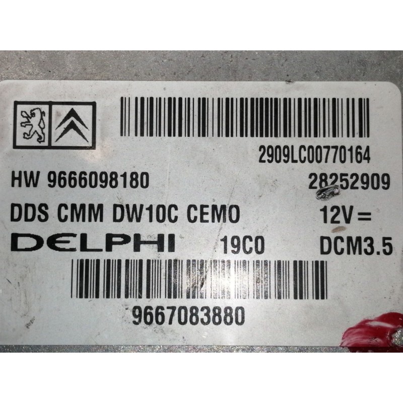 Recambio de centralita motor uce para peugeot rcz basis referencia OEM IAM 9666098180 9667083880 / 2909LC00770164 28252909