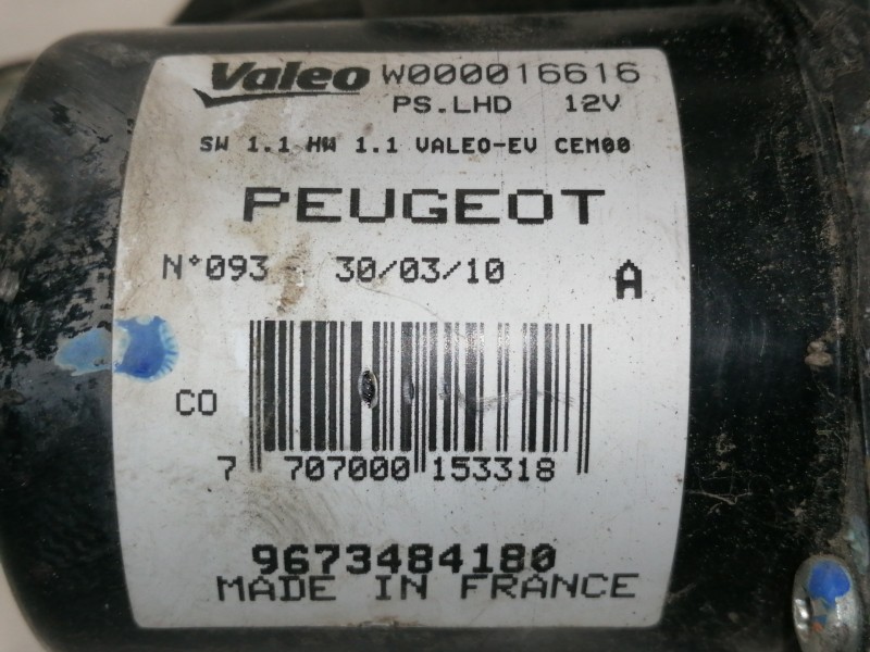 Recambio de motor limpia delantero para peugeot rcz basis referencia OEM IAM 9673484180 W000016616 