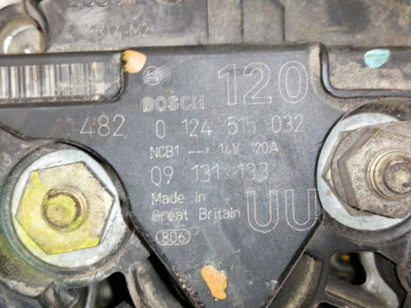 Recambio de alternador para opel vectra c berlina comfort referencia OEM IAM 0124515032 09131133 93175805 0986044443 