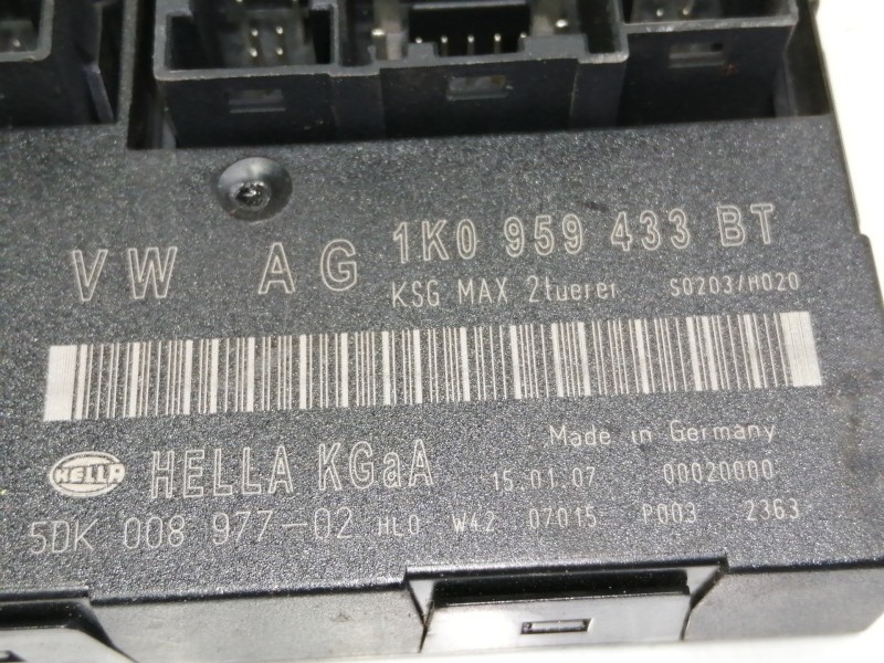 Recambio de modulo electronico para skoda octavia berlina (1z3) 1.9 tdi referencia OEM IAM 1K0959433BT 5DK00897702 