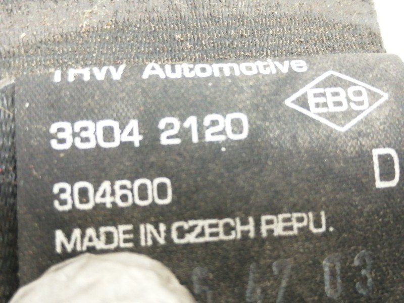 Recambio de cinturon seguridad delantero derecho para nissan kubistar (x76) premium (l1) referencia OEM IAM 33042120  