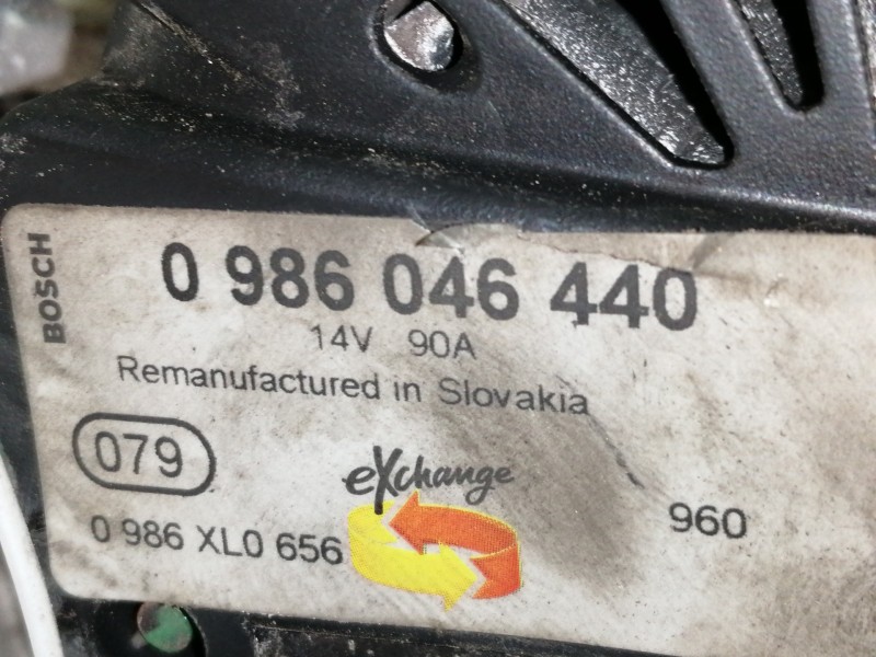 Recambio de alternador para renault twingo authentique referencia OEM IAM 0986046440  