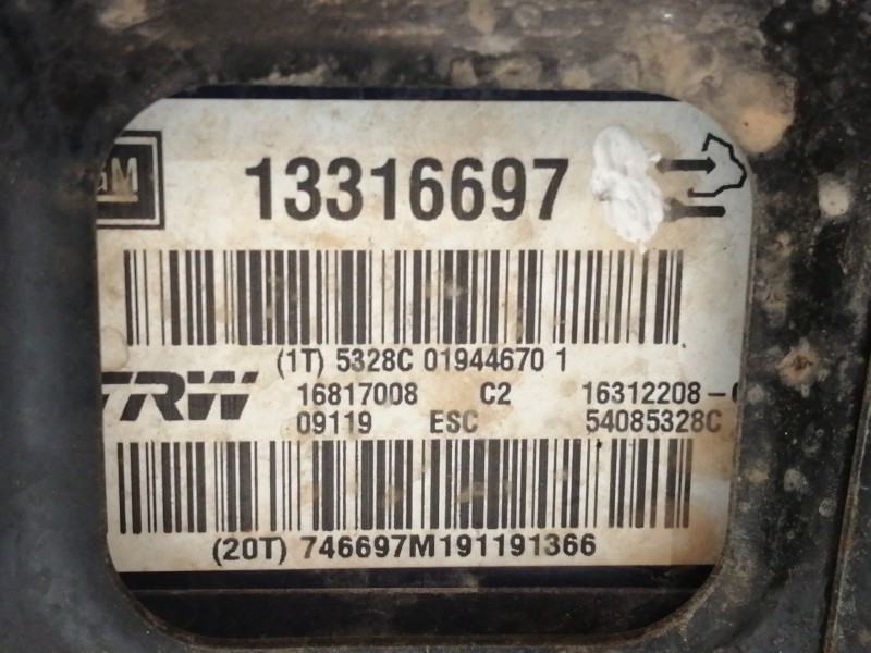 Recambio de abs para opel insignia berlina cosmo referencia OEM IAM 13316697  