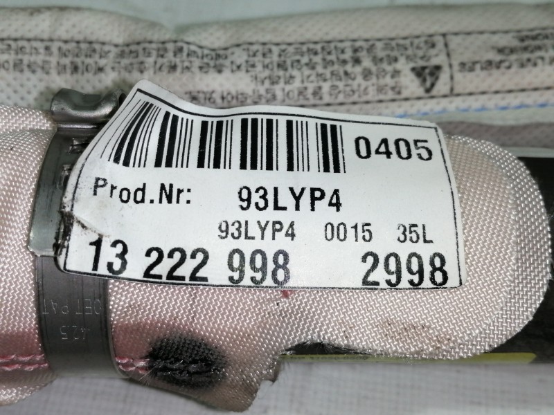 Recambio de airbag cortina delantero izquierdo para opel insignia berlina cosmo referencia OEM IAM 13222998  