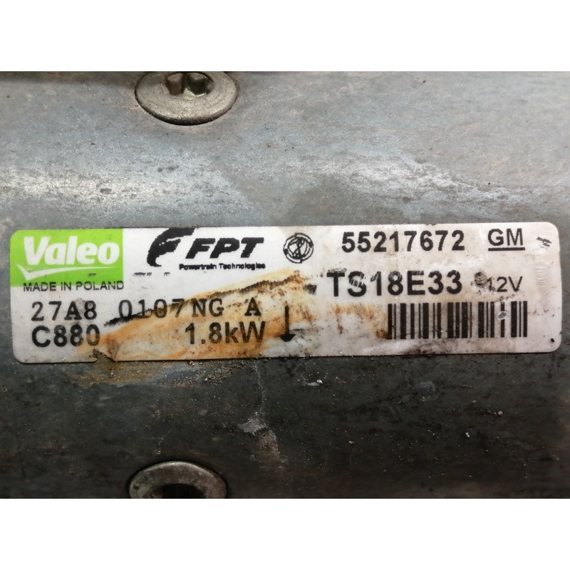 Recambio de motor arranque para opel corsa d catch me referencia OEM IAM 55217672  