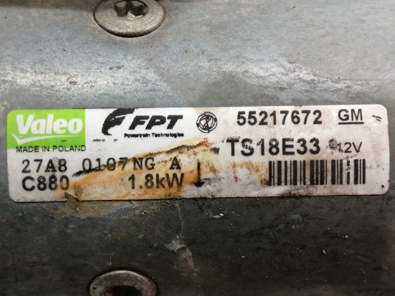 Recambio de motor arranque para opel corsa d catch me referencia OEM IAM 55217672  