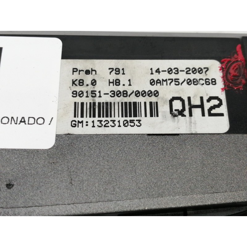 Recambio de mando calefaccion / aire acondicionado para opel zafira b essentia referencia OEM IAM 13231053 0AM7508C68 