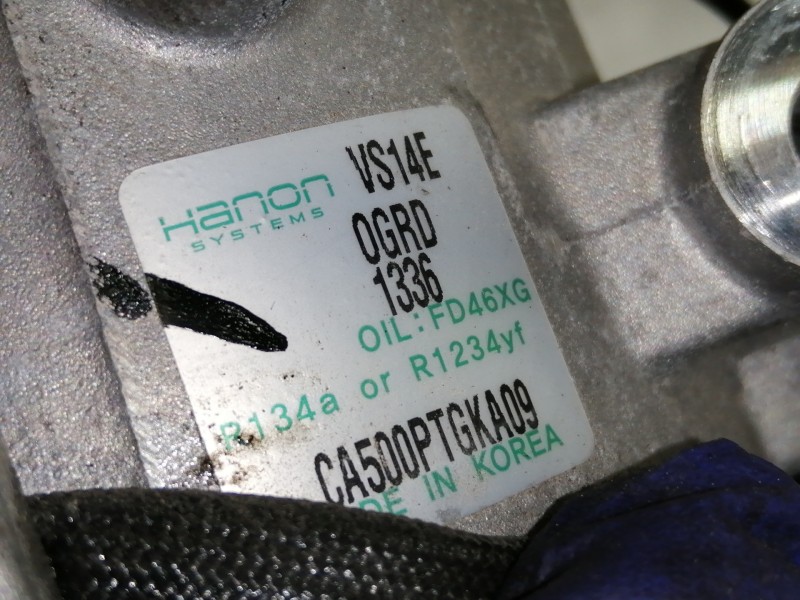 Recambio de compresor aire acondicionado para kia xceed business referencia OEM IAM 97701G4400 VS14E 0GRD1336 