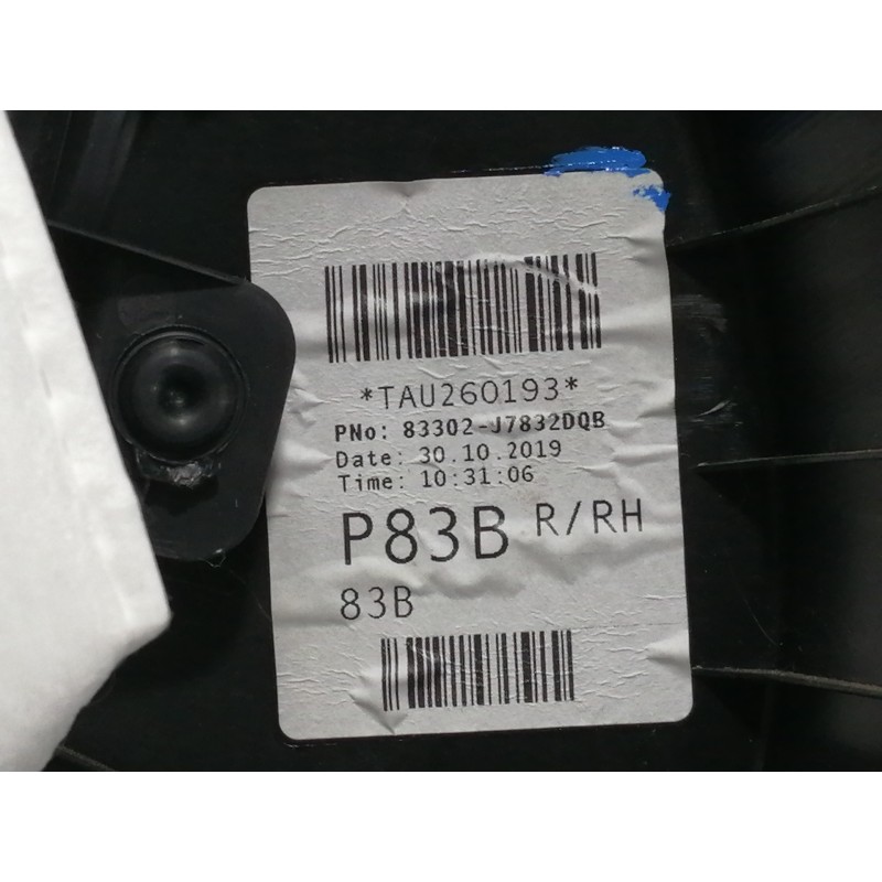 Recambio de guarnecido puerta trasera derecha para kia xceed business referencia OEM IAM 83302J7832DQB 83725J7800WK 83623J7000 