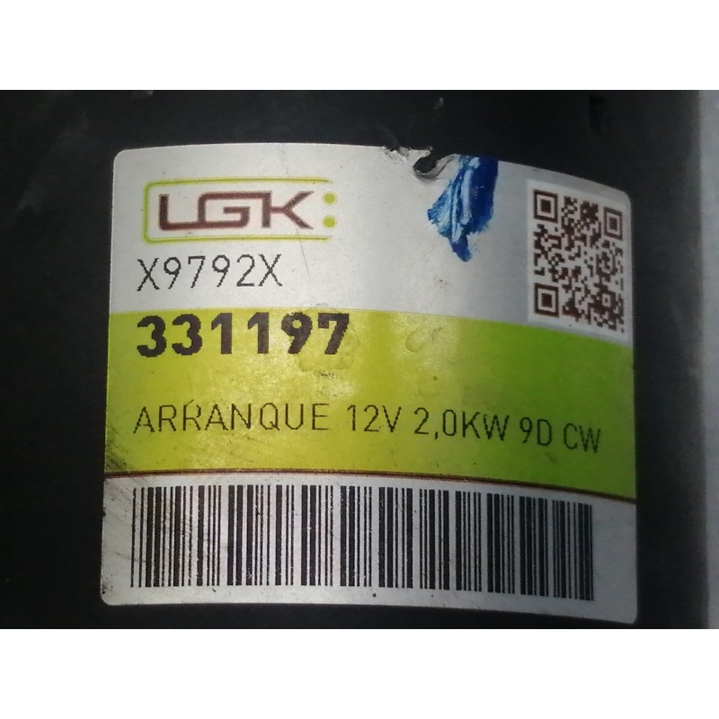 Recambio de motor arranque para fiat doblo (119) 1.9 jtd cat referencia OEM IAM 331197 X9792X 