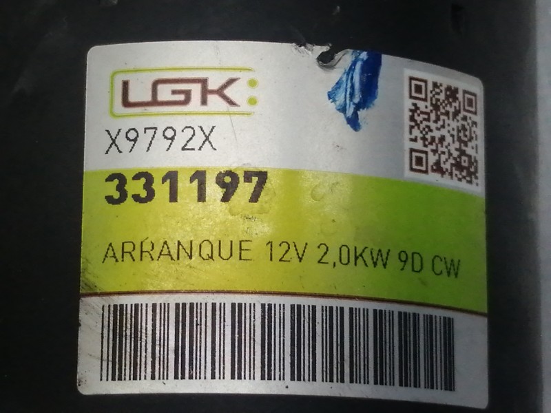 Recambio de motor arranque para fiat doblo (119) 1.9 jtd cat referencia OEM IAM 331197 X9792X 