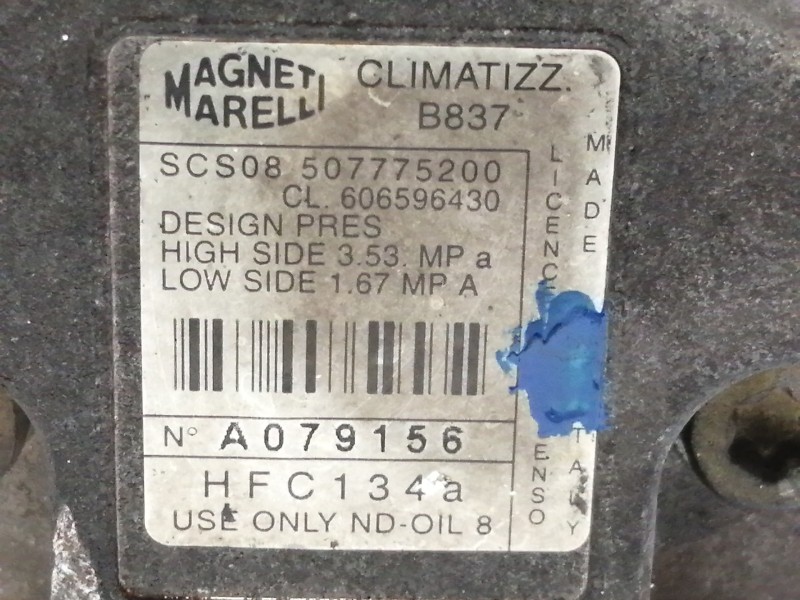 Recambio de compresor aire acondicionado para fiat doblo (119) 1.9 jtd cat referencia OEM IAM 507775200  