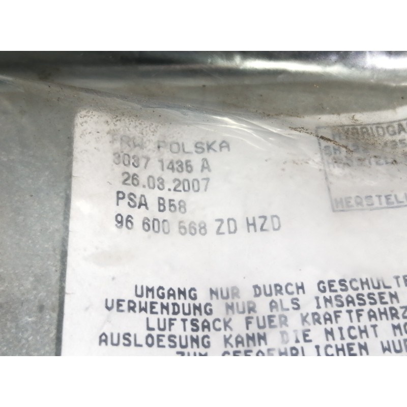 Recambio de airbag delantero derecho para citroën c4 picasso exclusive referencia OEM IAM 96600568ZD TRW30371435A 