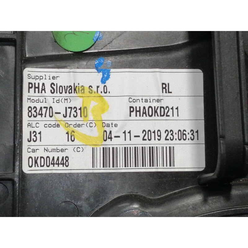 Recambio de elevalunas trasero izquierdo para kia xceed business referencia OEM IAM 83450J7020 F00S1W2278 83470J7310 83450J7020 
