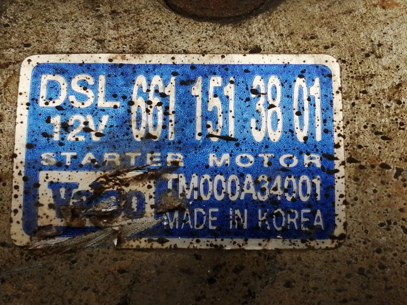 Recambio de motor arranque para ssangyong actyon 200 xdi referencia OEM IAM 6611513801 TM000A34001 