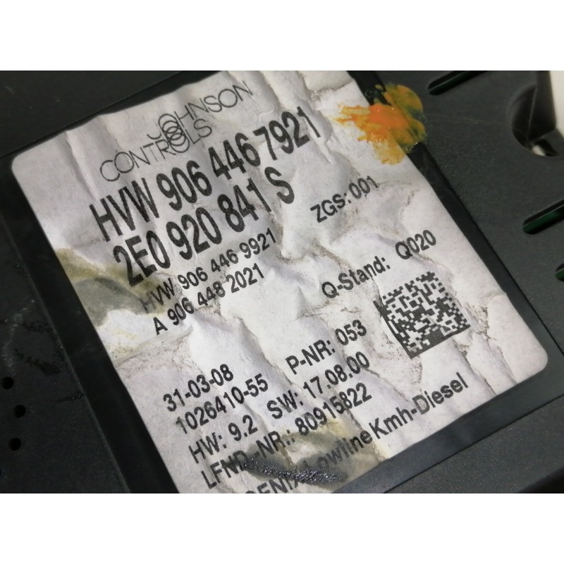 Recambio de cuadro instrumentos para volkswagen crafter combi (2e) combi, techo elevado 35 referencia OEM IAM 2E0920841S  