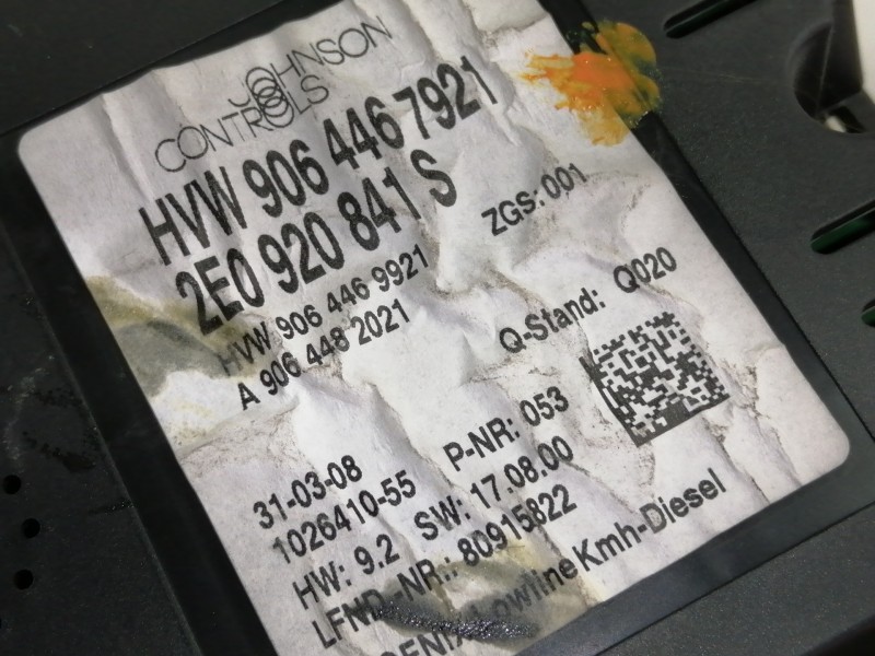 Recambio de cuadro instrumentos para volkswagen crafter combi (2e) combi, techo elevado 35 referencia OEM IAM 2E0920841S  