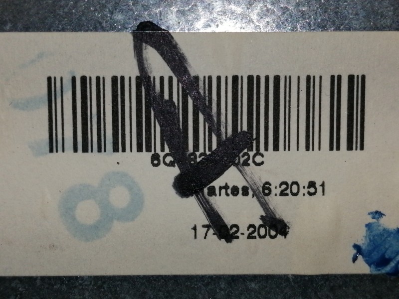 Recambio de elevalunas trasero derecho para volkswagen polo (9n1) trendline referencia OEM IAM 6Q4839402C  