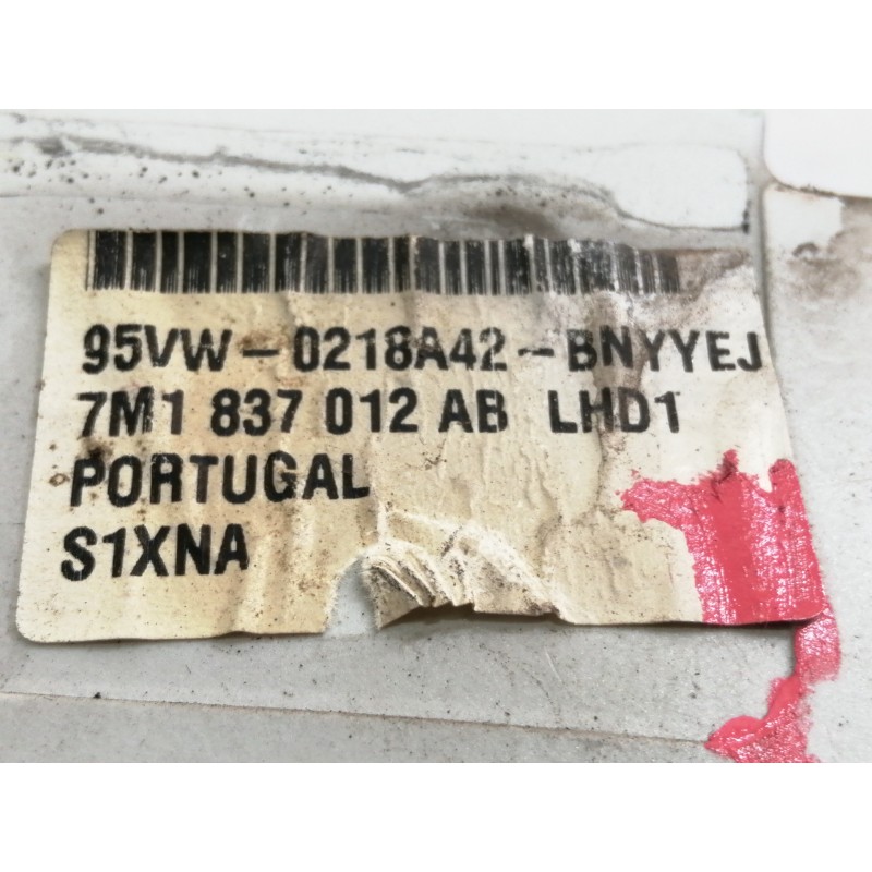 Recambio de cerradura puerta delantera derecha para volkswagen sharan (7m8) 1.9 tdi referencia OEM IAM 7M1837012AB  