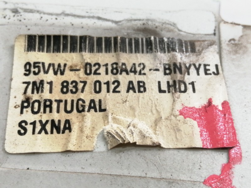 Recambio de cerradura puerta delantera derecha para volkswagen sharan (7m8) 1.9 tdi referencia OEM IAM 7M1837012AB  