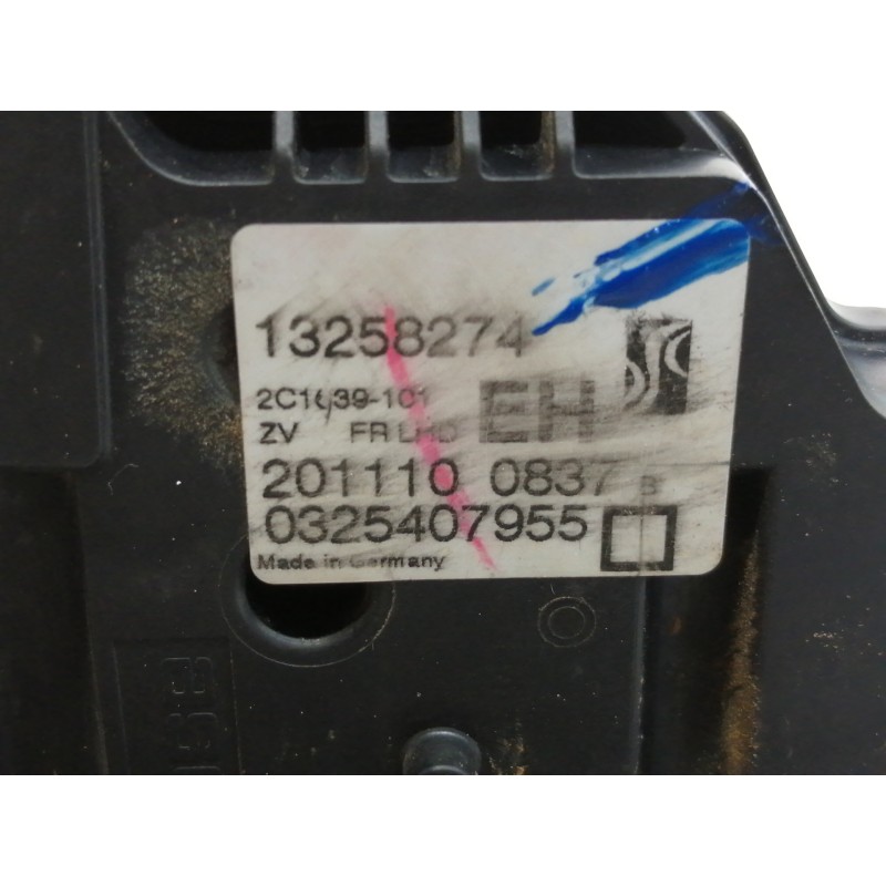 Recambio de cerradura puerta delantera derecha para opel corsa d catch me now referencia OEM IAM 13258274 2011100837 0325407955 