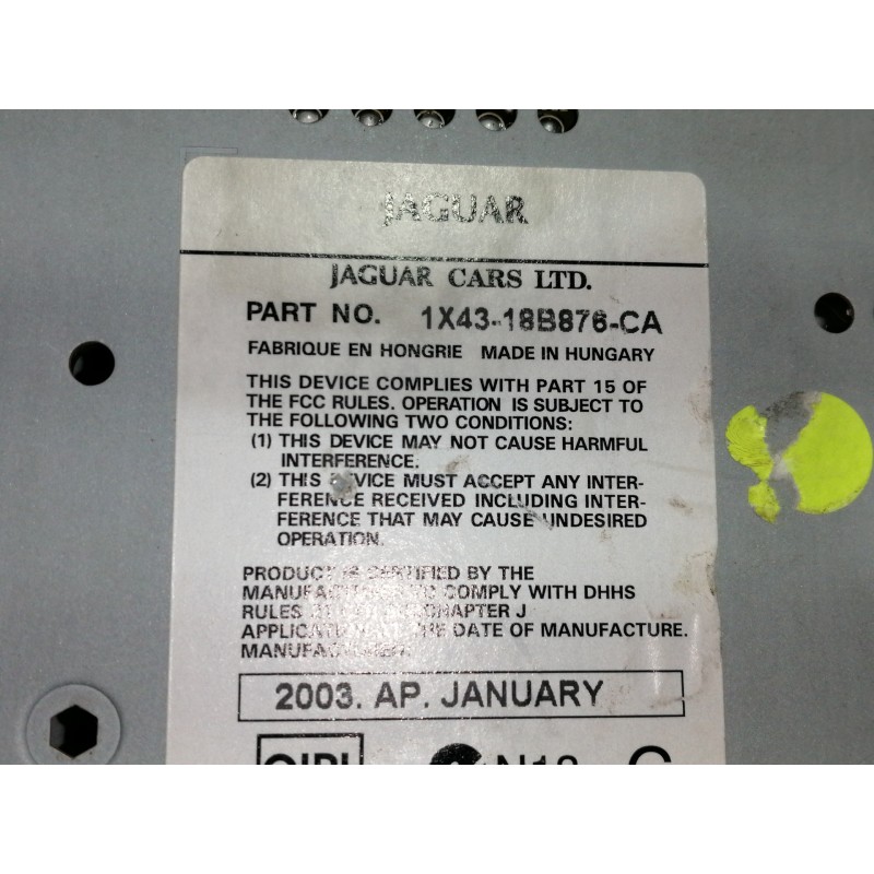 Recambio de sistema audio / radio cd para jaguar x-type 2.5 v6 referencia OEM IAM 1X4318B876 1X4318B876CA 