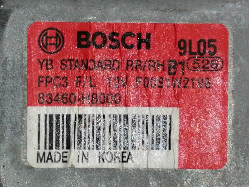 Recambio de elevalunas trasero derecho para kia stonic (ybcuv) business referencia OEM IAM 83460H8000 F00S1W2198 ELECTRICO