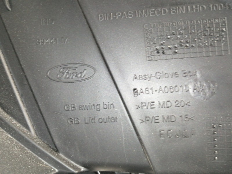 Recambio de guantera para ford fiesta (cb1) trend referencia OEM IAM BA61A06010A 38441M 