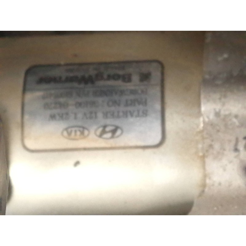 Recambio de motor arranque para kia stonic (ybcuv) business referencia OEM IAM 3610004270  