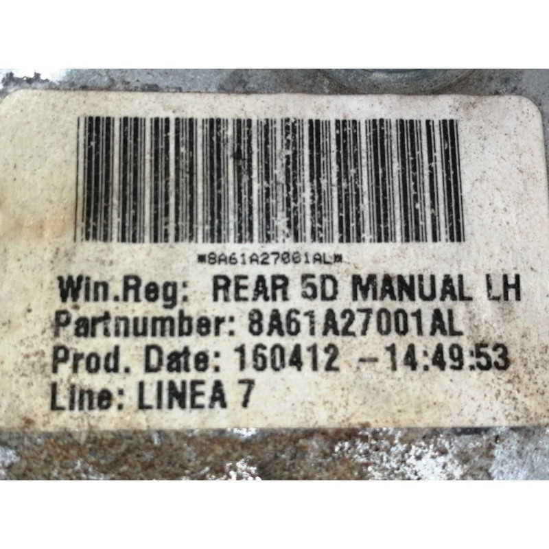 Recambio de elevalunas trasero izquierdo para ford fiesta (cb1) trend referencia OEM IAM 8A6IA2700001  