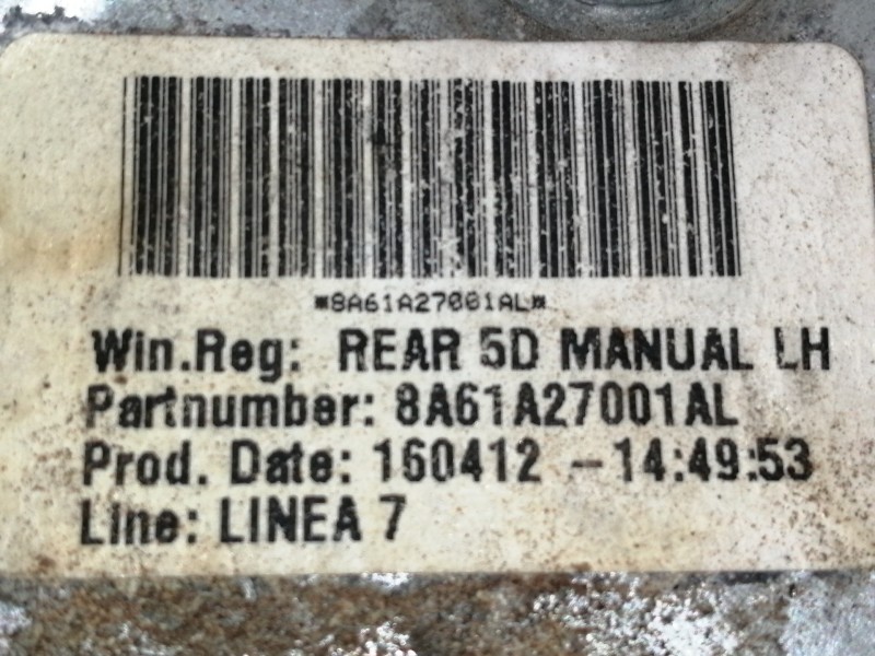 Recambio de elevalunas trasero izquierdo para ford fiesta (cb1) trend referencia OEM IAM 8A6IA2700001  